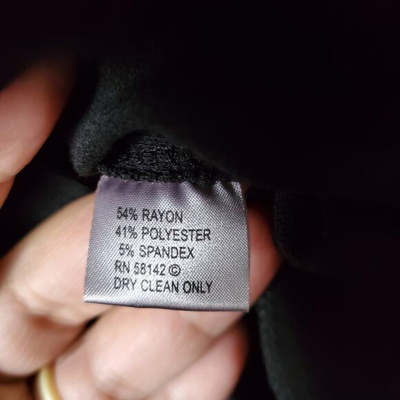 Muse Black Ivory Ponte Knit Dress 8 Shift Modern Minimal Career Corporate Chic - Picture 4 of 10